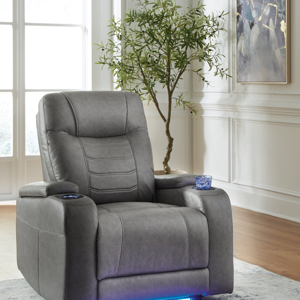 Schooner Rocks Slate Power Recliner – Luna Furniture