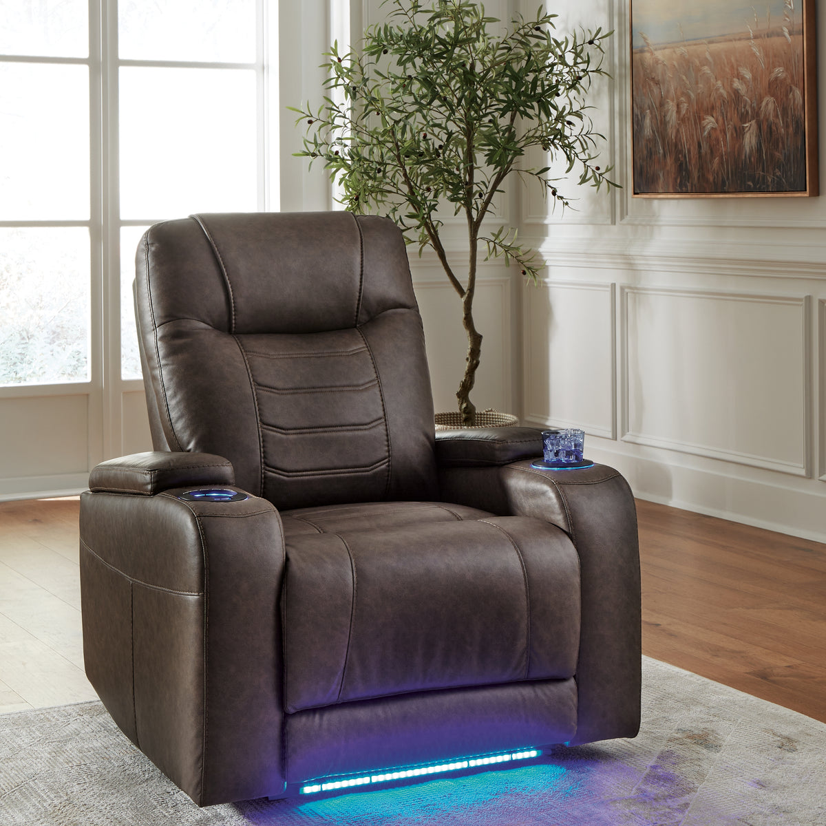 Schooner Rocks Umber Power Recliner – Luna Furniture