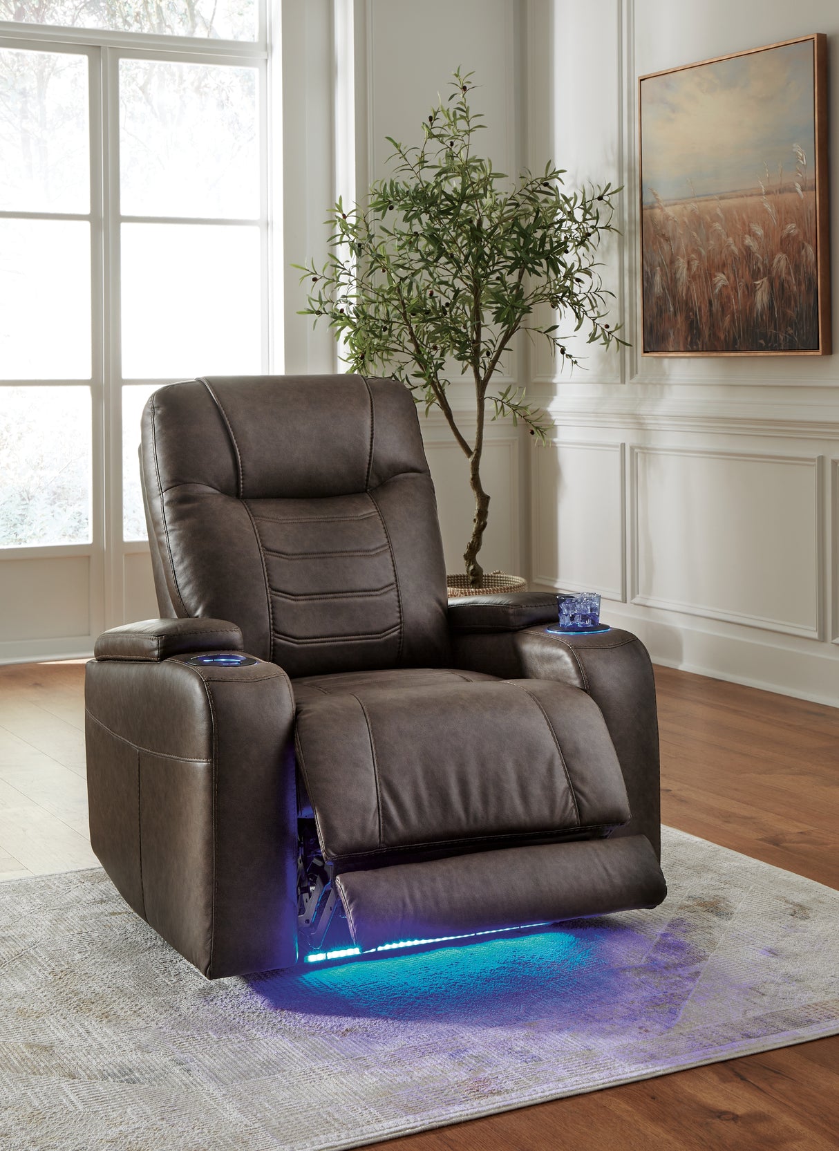 Schooner Rocks Umber Power Recliner from Ashley - Luna Furniture