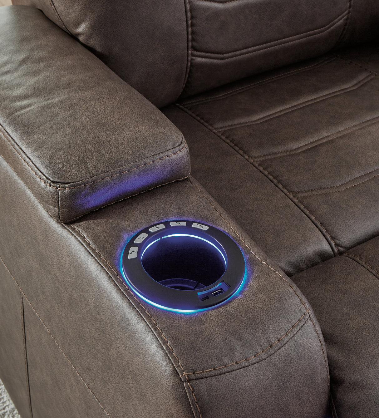 Schooner Rocks Umber Power Recliner from Ashley - Luna Furniture