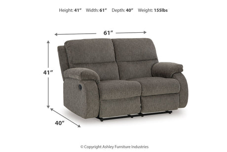 Scranto Brindle Reclining Loveseat and Recliner from Ashley - Luna Furniture