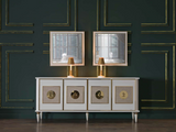Mistral Opak White/Leather Buffet from Bellona - Luna Furniture