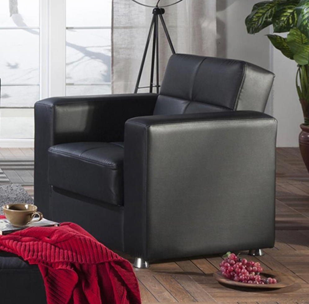 Elegant Santa Glory Black Armchair from Bellona - Luna Furniture