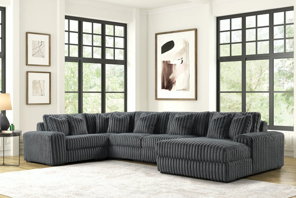 Season Charcoal 5-Piece Oversized Sectional