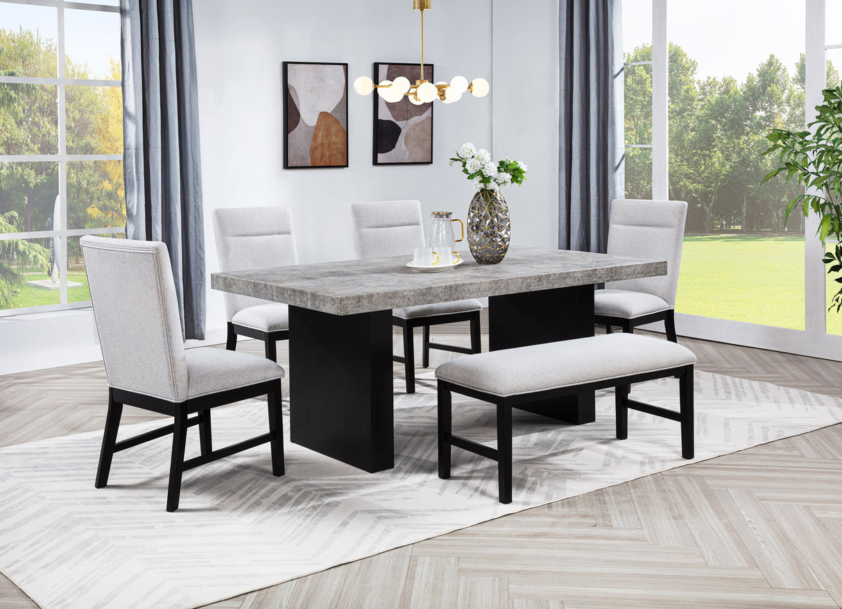 Sebastian Black/Gray Dining Table from Crown Mark - Luna Furniture