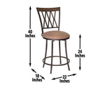 Sedona 24″ Counter Stool, Swivel from Steve Silver - Luna Furniture
