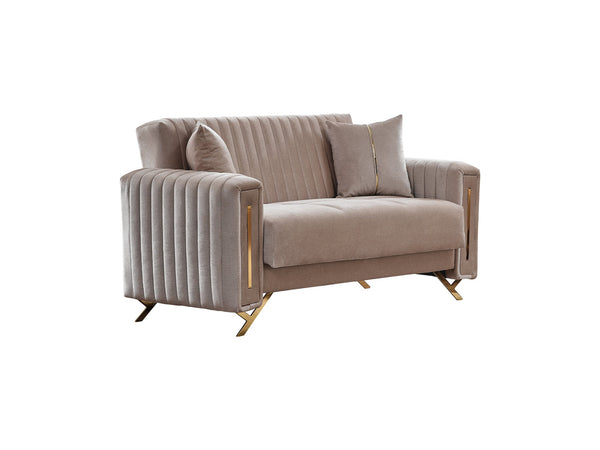 Senfoni Convertible Loveseat in Beige