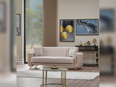 Senfoni Convertible Sofa in Beige from Furnia - Luna Furniture