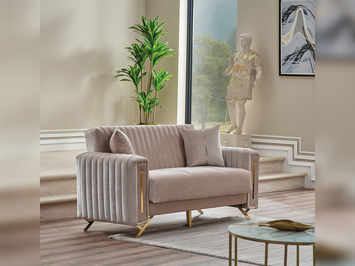Senfoni 3-pieces (Sofa & Loveseat & Chair) Livingroom Set in Beige from Furnia - Luna Furniture