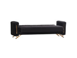 Senfoni 3-pieces (Sofa & Loveseat & Chair) Livingroom Set in Black from Furnia - Luna Furniture
