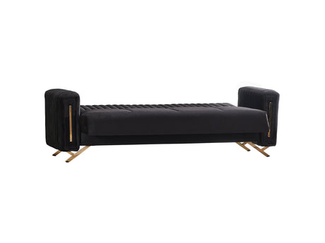 Senfoni Convertible Sofa in Black from Furnia - Luna Furniture