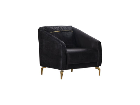 Senfoni 3-pieces (Sofa & Loveseat & Chair) Livingroom Set in Black from Furnia - Luna Furniture