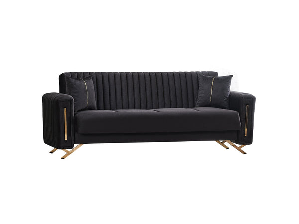 Senfoni Convertible Sofa in Black