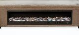 Senna Brown Upholstered Queen Audio Fireplace Bed from Coaster - Luna Furniture