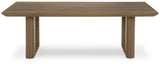 Serene Bay Dark Brown Outdoor Coffee Table from Ashley Furniture - Luna Furniture