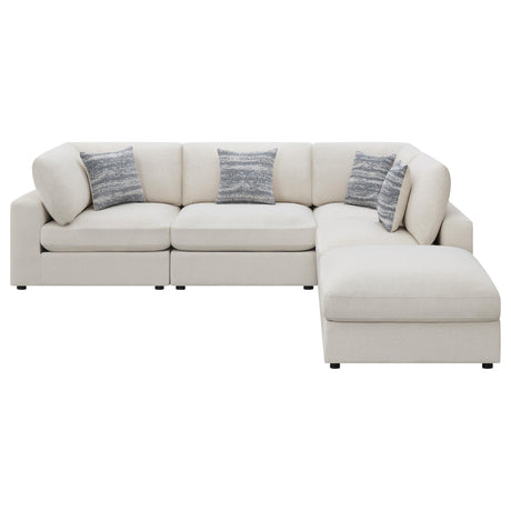 Serene Beige 5-Piece Upholstered Modular Sectional with Ottoman from Coaster - Luna Furniture