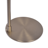 Serene Brushed Nickel Floor Lamp with Rotary Switch Metal Base White Linen Shade from Midinmod - Luna Furniture