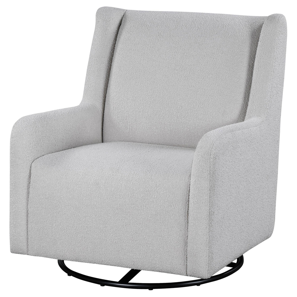 Serra Dove Boucle Swivel Glider from Coaster - Luna Furniture