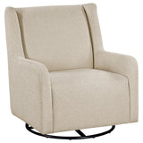 Serra Sandy Beige Boucle Swivel Glider from Coaster - Luna Furniture
