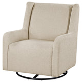 Serra Sandy Beige Boucle Swivel Glider from Coaster - Luna Furniture