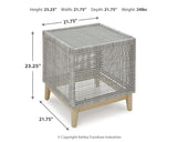 Seton Creek 2 Outdoor Chairs with End Table in Gray from Ashley - Luna Furniture