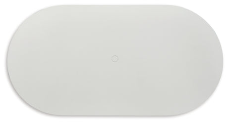 Seton Creek Outdoor Dining Table and 4 Chairs in White from Ashley - Luna Furniture