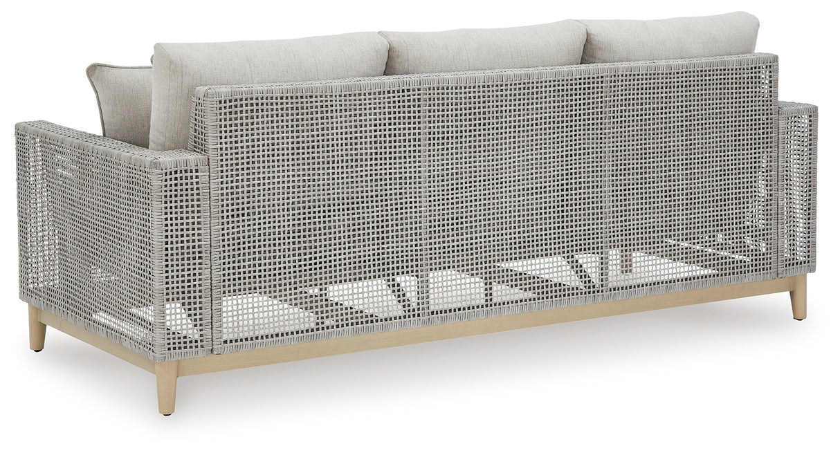 Seton Creek Outdoor Sofa and Loveseat in Gray from Ashley - Luna Furniture