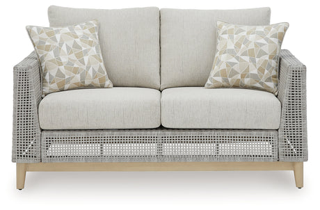 Seton Creek Outdoor Sofa and Loveseat in Gray from Ashley - Luna Furniture