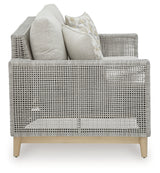 Seton Creek Outdoor Sofa and Loveseat in Gray from Ashley - Luna Furniture