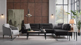 Seul Corte Anthracite RAF Chaise Sleeper Sectional from Bellona - Luna Furniture
