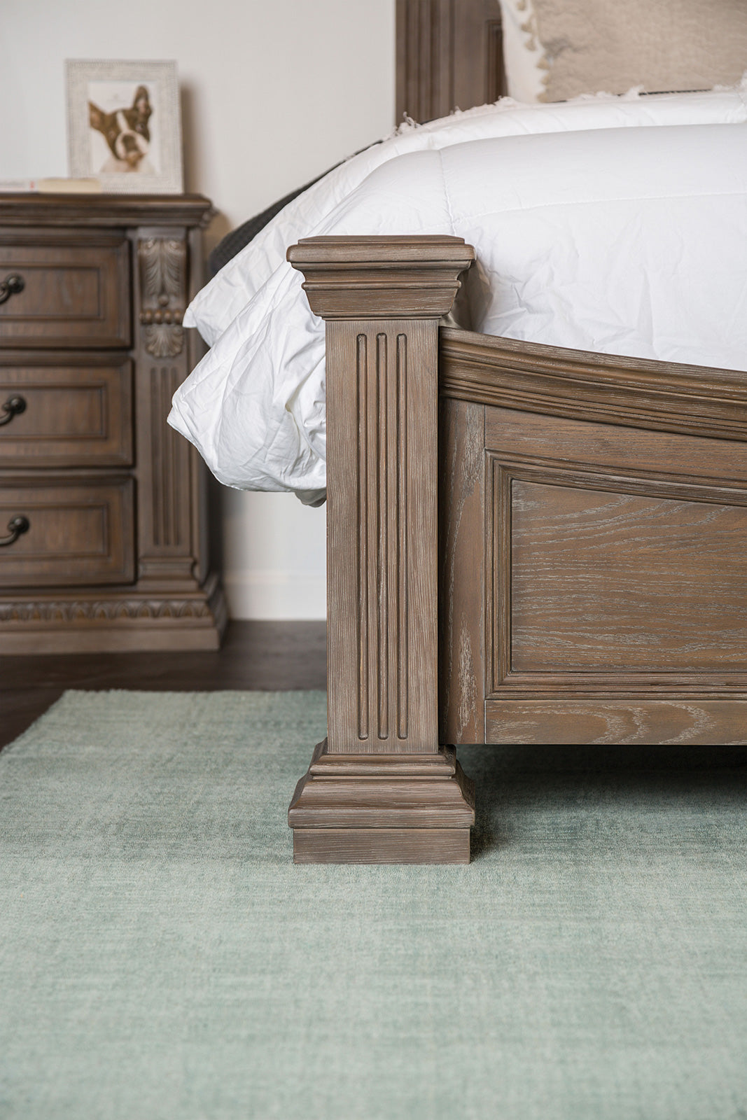 Seven Oaks Weathered Oak King Bed from Furniture of America - Luna Furniture