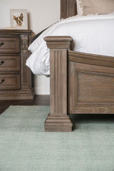 Seven Oaks Weathered Oak King Bed from Furniture of America - Luna Furniture