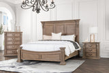 Seven Oaks Weathered Oak King Bed from Furniture of America - Luna Furniture