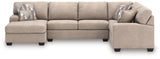 Seyler Lane Hemp 3-Piece LAF Chaise Sleeper Sectional from Ashley Furniture - Luna Furniture