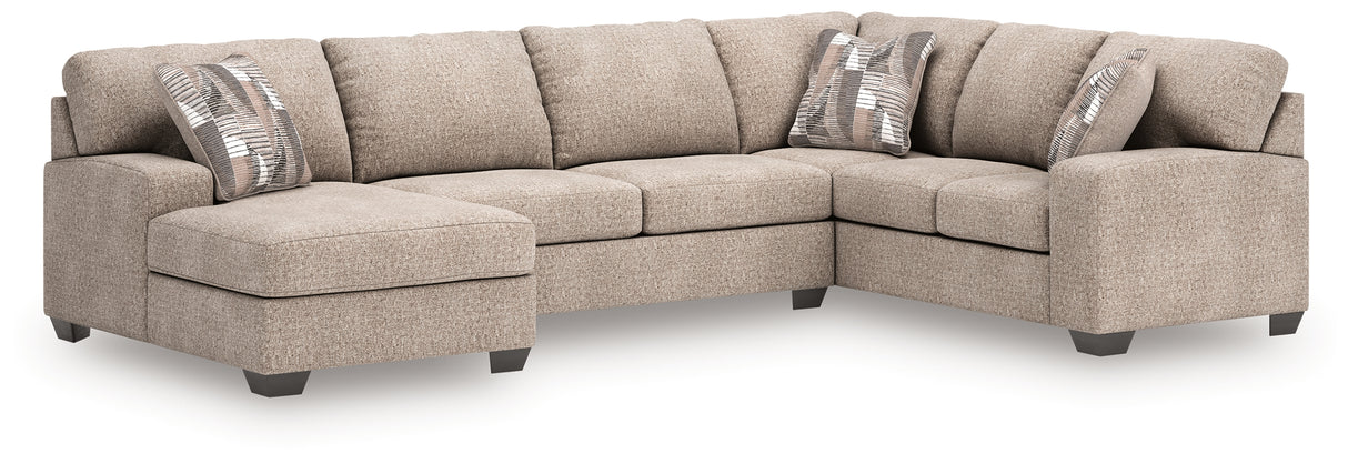 Seyler Lane Hemp 3-Piece LAF Chaise Sleeper Sectional from Ashley Furniture - Luna Furniture