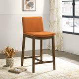 Shannon Counter Chair In Burnt Orange Velvet from Midinmod - Luna Furniture