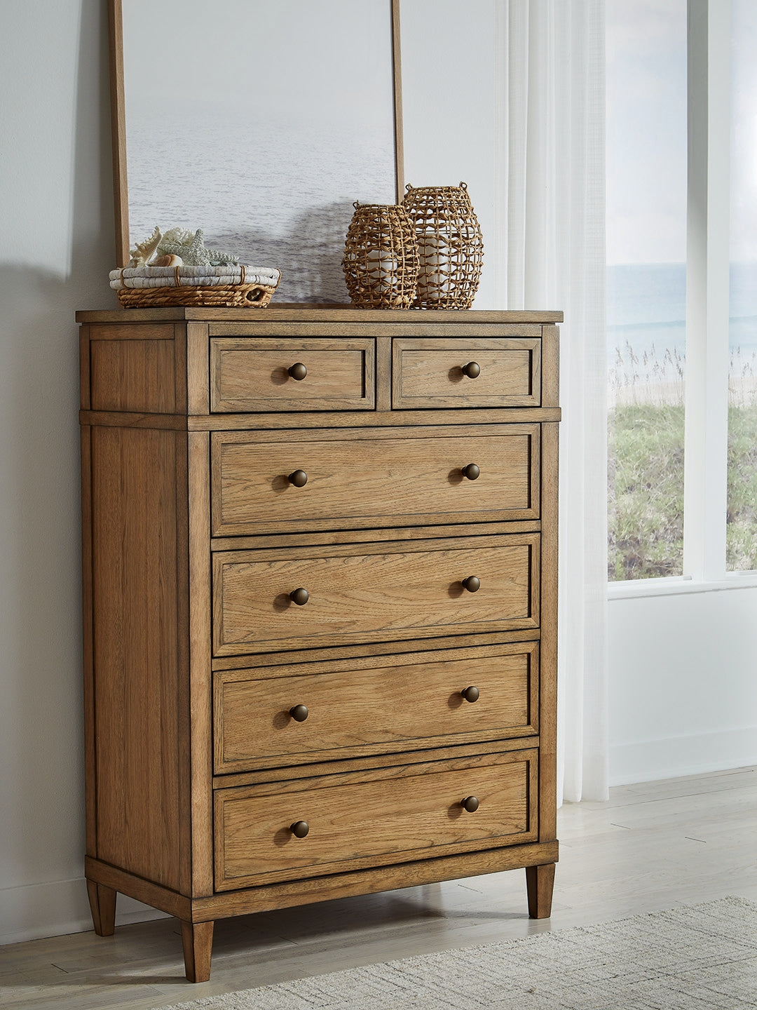 Sharlance Light Brown Chest of Drawers from Ashley - Luna Furniture