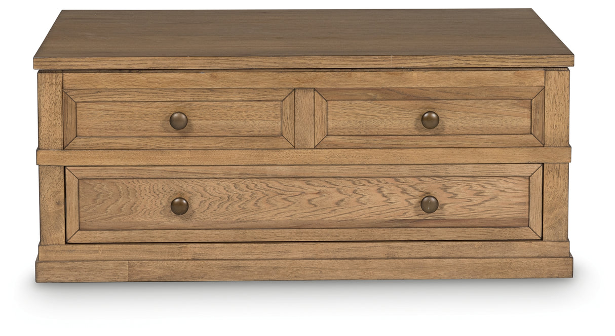 Sharlance Light Brown Lift-Top Coffee Table from Ashley - Luna Furniture