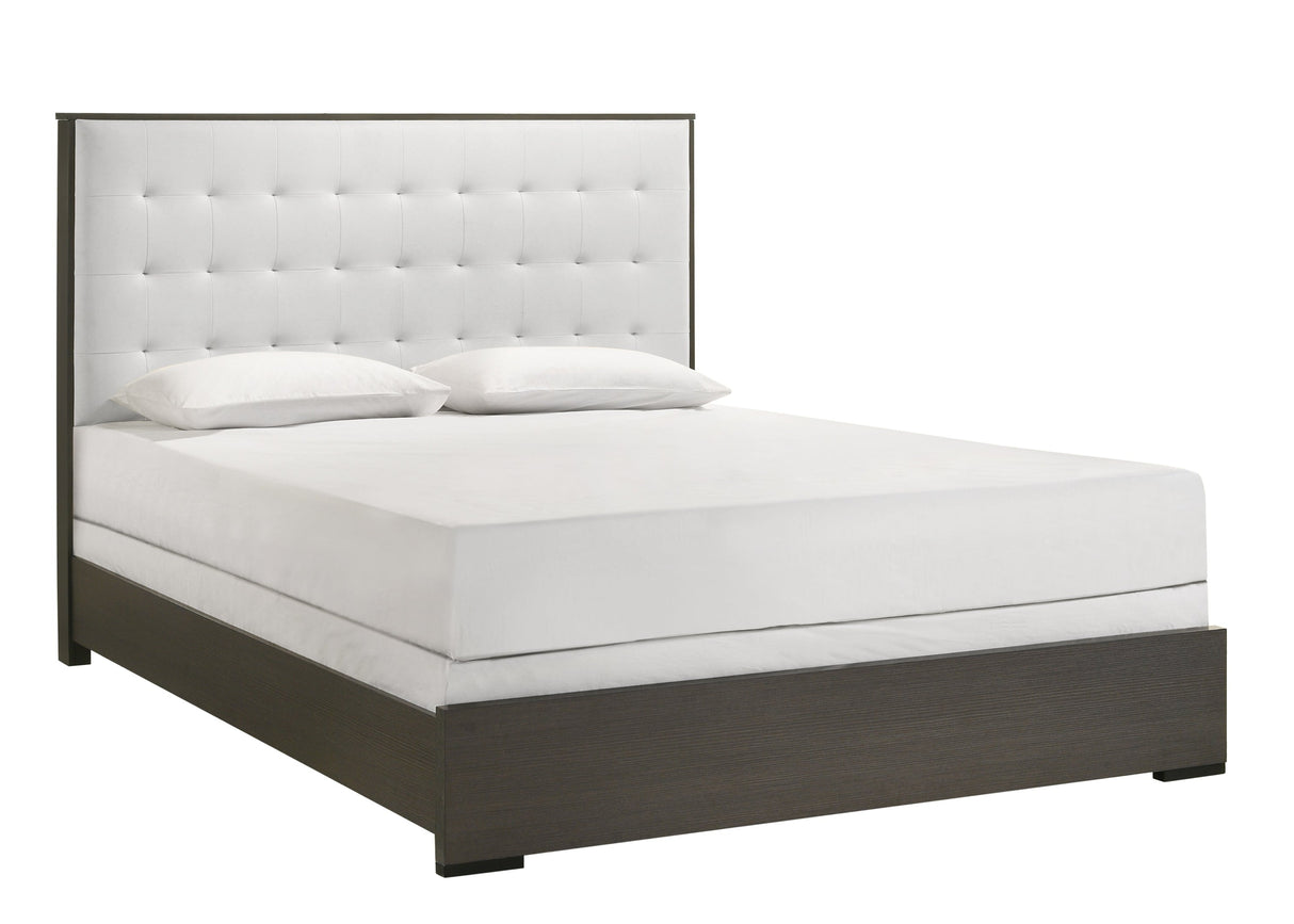Sharpe Brown King Upholstered Panel Bed from Crown Mark - Luna Furniture