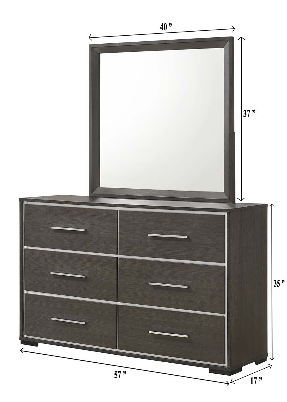 Sharpe Brown Mirror (Mirror Only) from Crown Mark - Luna Furniture