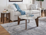 Shavon 32″ Toronto Brown Round Marble Coffee Table from Steve Silver - Luna Furniture
