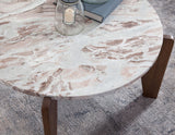 Shavon Toronto Brown 3-Piece Solid Marble Table Set from Steve Silver - Luna Furniture