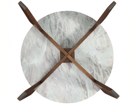 Shavon Toronto Brown Solid Marble Round End Table from Steve Silver - Luna Furniture