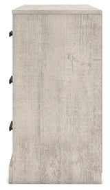 Shawburn Full Panel Headboard with Dresser and Nightstand in Whitewash from Ashley - Luna Furniture