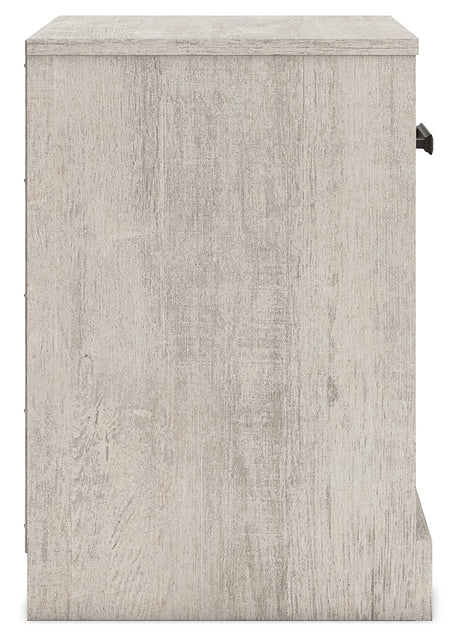 Shawburn Full Panel Headboard with Dresser and Nightstand in Whitewash from Ashley - Luna Furniture