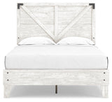 Shawburn Full Platform Bed with Dresser and Chest in White/Dark Charcoal Gray from Ashley - Luna Furniture