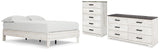 Shawburn Full Platform Bed with Dresser and Chest in Whitewash from Ashley - Luna Furniture