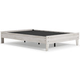 Shawburn Full Platform Bed with Mattress in Whitewash from Ashley - Luna Furniture