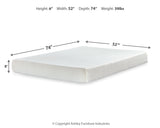 Shawburn Full Platform Bed with Mattress in Whitewash from Ashley - Luna Furniture