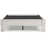 Shawburn Full Platform Bed with Mattress in Whitewash from Ashley - Luna Furniture